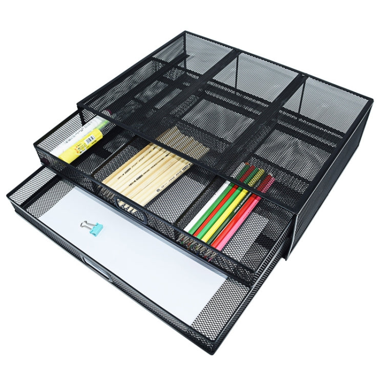 Computer Cooling Height Increase Stand Drawer Type Double Iron Desktop Storage Shelf