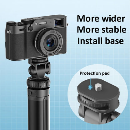 2m Metal Tripod Selfie Stick With 4 Expansion Interfaces for Phone Camera, Only Tripod