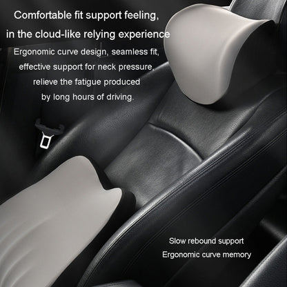 Car Memory Foam Neck Pillow Car Neck Rest Silk Pillow Car Seat Cervical Cushion, Headrest Black, Headrest Coffee, Headrest Gray, Lumbar Pad Coffee, Lumbar Pad Black, Lumbar Pad Gray
