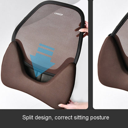 LINXICP 3 In 1 Car Seat Lumbar Cushion Summer Special Memory Foam Breathable Car Back Pad
