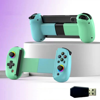 D8 Mobile Phone Stretch Band Light Gamepad Dual Hall Wireless Bluetooth Somatic Vibration Grip for PC / Android / IOS / Tablet / PS3 / PS4 / Switch, Black, White, Green Blue, Black+Receiver, White+Receiver, Green Blue+Receiver