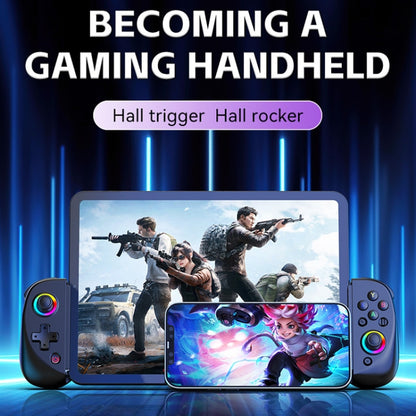 D8 Mobile Phone Stretch Band Light Gamepad Dual Hall Wireless Bluetooth Somatic Vibration Grip for PC / Android / IOS / Tablet / PS3 / PS4 / Switch, Black, White, Green Blue, Black+Receiver, White+Receiver, Green Blue+Receiver