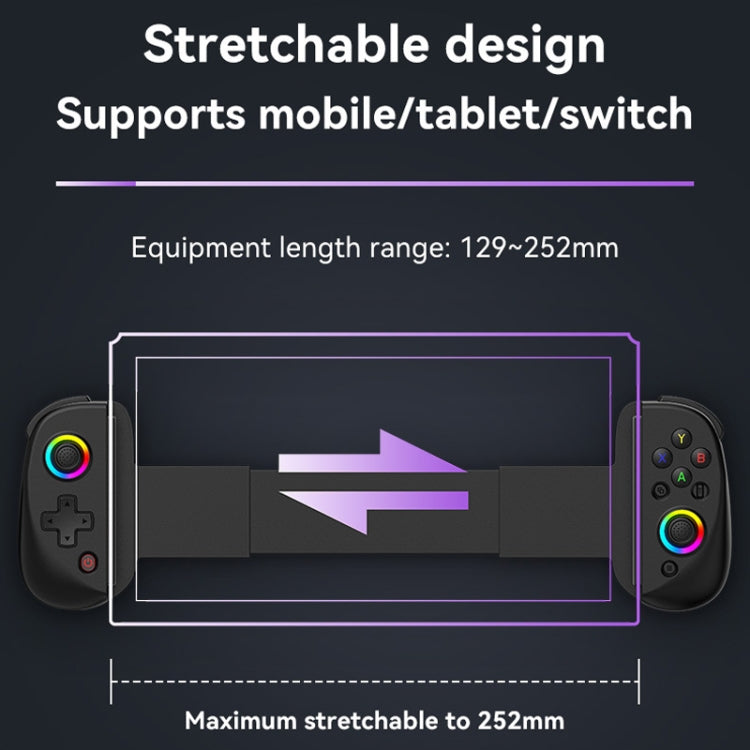 D8 Mobile Phone Stretch Band Light Gamepad Dual Hall Wireless Bluetooth Somatic Vibration Grip for PC / Android / IOS / Tablet / PS3 / PS4 / Switch, Black, White, Green Blue, Black+Receiver, White+Receiver, Green Blue+Receiver