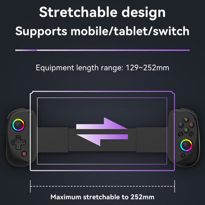 D8 Mobile Phone Stretch Band Light Gamepad Dual Hall Wireless Bluetooth Somatic Vibration Grip for PC / Android / IOS / Tablet / PS3 / PS4 / Switch, Black, White, Green Blue, Black+Receiver, White+Receiver, Green Blue+Receiver