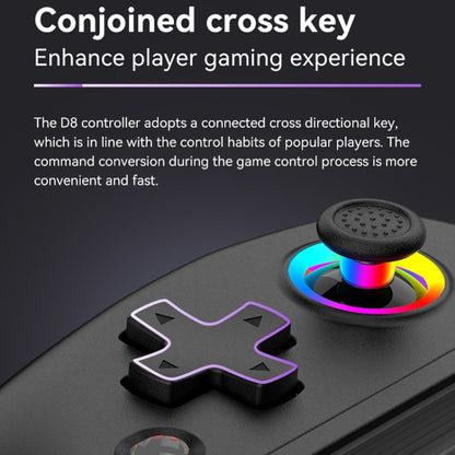 D8 Mobile Phone Stretch Band Light Gamepad Dual Hall Wireless Bluetooth Somatic Vibration Grip for PC / Android / IOS / Tablet / PS3 / PS4 / Switch, Black, White, Green Blue, Black+Receiver, White+Receiver, Green Blue+Receiver