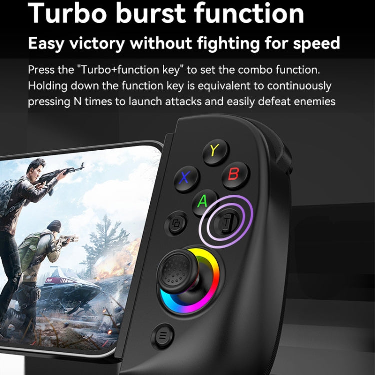 D8 Mobile Phone Stretch Band Light Gamepad Dual Hall Wireless Bluetooth Somatic Vibration Grip for PC / Android / IOS / Tablet / PS3 / PS4 / Switch, Black, White, Green Blue, Black+Receiver, White+Receiver, Green Blue+Receiver