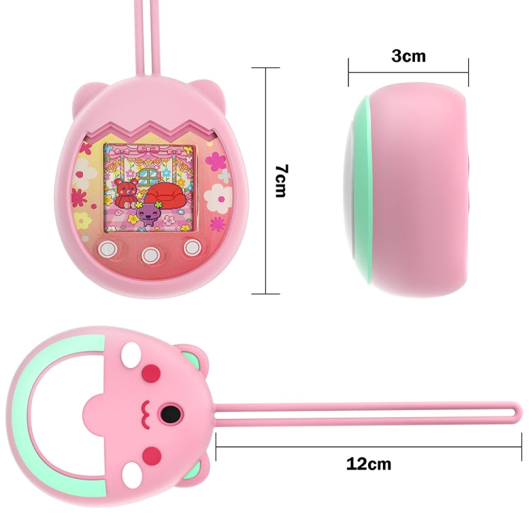 For Tamagotchi Pix Cartoon Electronic Pet Gaming Machine Silicone Protective Cover, Pink, Purple, Blue, Cyan