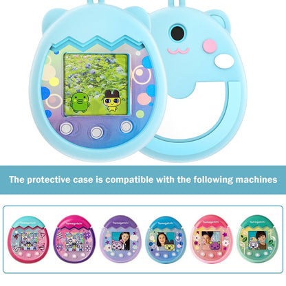 For Tamagotchi Pix Cartoon Electronic Pet Gaming Machine Silicone Protective Cover, Pink, Purple, Blue, Cyan