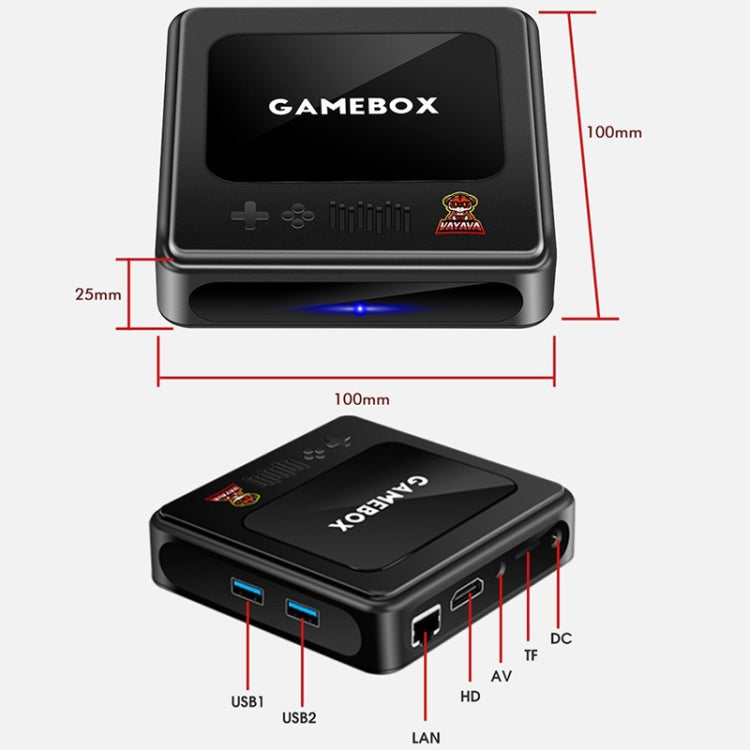 G10 GAMEBOX TV Box Dual System Wireless Android 3D Home 4K HD Game Console Support PS1 / PSP, 64G 30,000+ Games (Black), 128G 40,000+ Games (Black), 256G 60,000+ Games (Black), 64G 30,000+ Games (White), 128G 40,000+ Games (White)