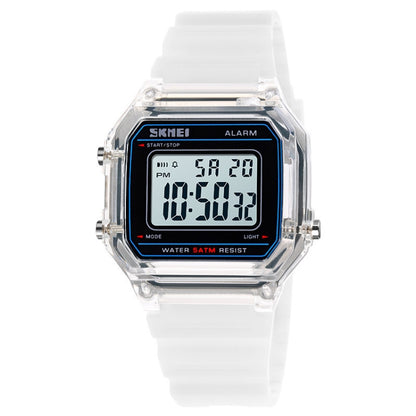 SKMEI 1698 50m Waterproof Multifunctional Sports Square Pin Buckle Luminous Digital Watch