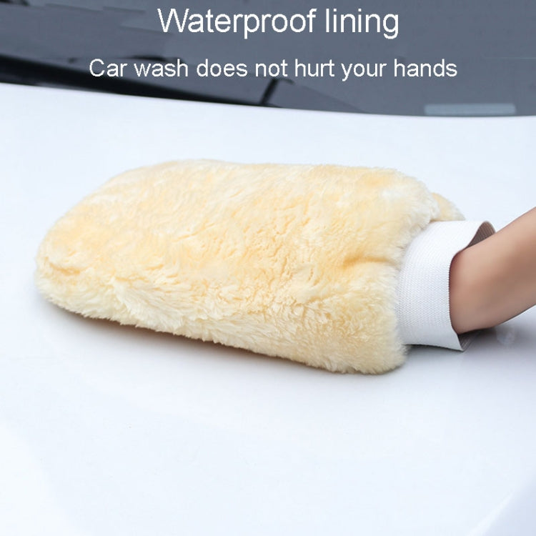Double Sided Imitation Wool Waterproof Car Wash Gloves Car Cleaning And Maintenance Tools, 8242