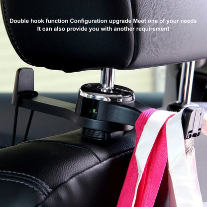Car Back Seat Double Hook Phone Holder, Black, Silver, Blue, Red