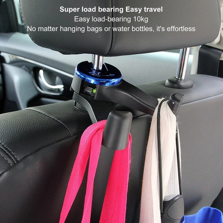 Car Back Seat Double Hook Phone Holder, Silver, Blue, Red