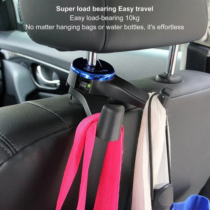 Car Back Seat Double Hook Phone Holder, Silver, Blue, Red