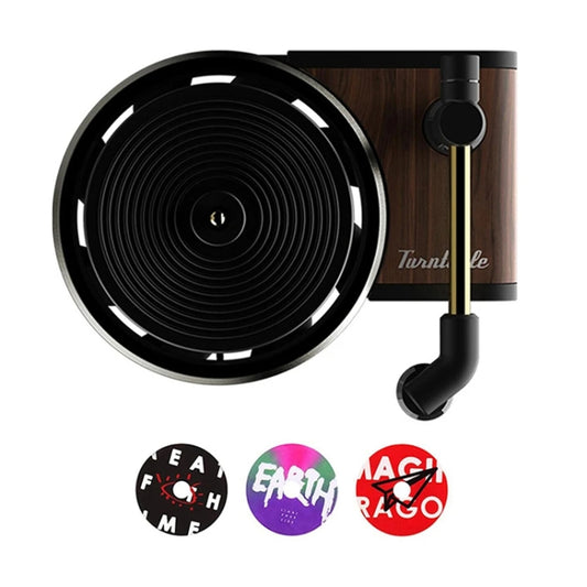 Car Aroma Diffuser Air Vent Rotating Retro Gramophone Fragrance Diffuser Ornament, Gramophone+3pcs Refill Aroma