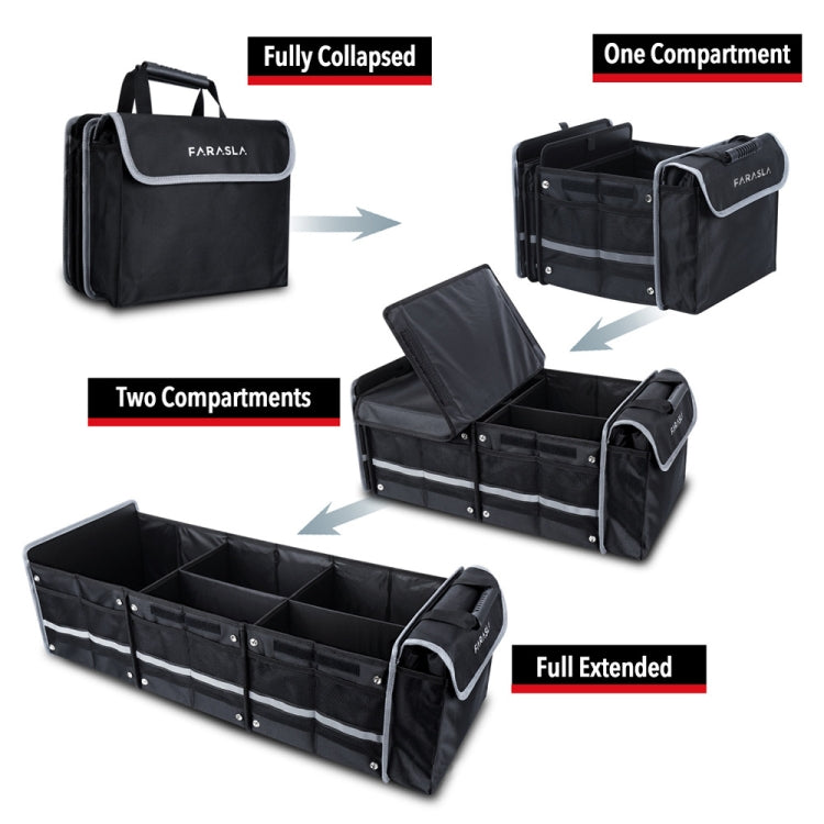 Oxford Cloth Car Multifunctional Foldable Glove Storage Box, 90x35x30cm
