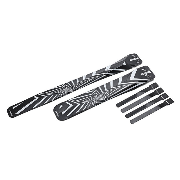 ENLEE E-641316 6pcs /Set Bicycle Extended Front And Rear Mudguards Road Bike Quick Detachable Fenders, Anime Model, Black Model, Chain Model, Diamond Model, Snake Model, Five-Star Model