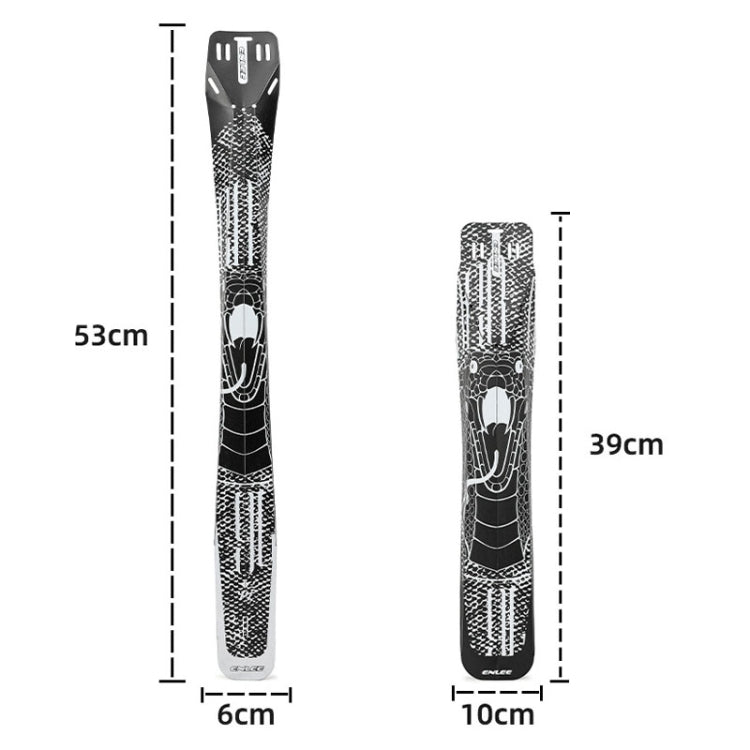 ENLEE E-641316 6pcs /Set Bicycle Extended Front And Rear Mudguards Road Bike Quick Detachable Fenders, Anime Model, Black Model, Chain Model, Diamond Model, Snake Model, Five-Star Model