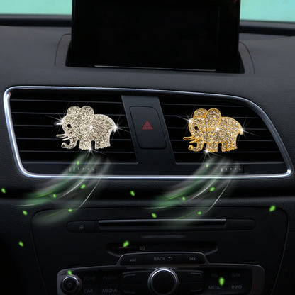 Metal Rhinestone Elephant Car Air Vent Aromatherapy Clip