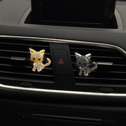 Retro Cute Kitten Car Air Vent Aromatherapy Ornaments
