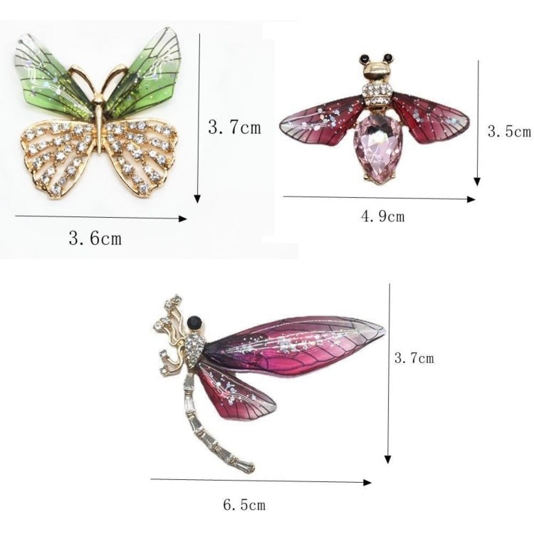 3pcs/set Metal Butterfly Dragonfly Bee Car Air Vent Aromatherapy Decorative Clip