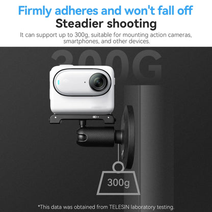 TELESIN Magnetic Base With 1/4 Inch Interface for DJI Pocket 3 / Insta360 Camera & Smart Phones, Without Suction Cup Base