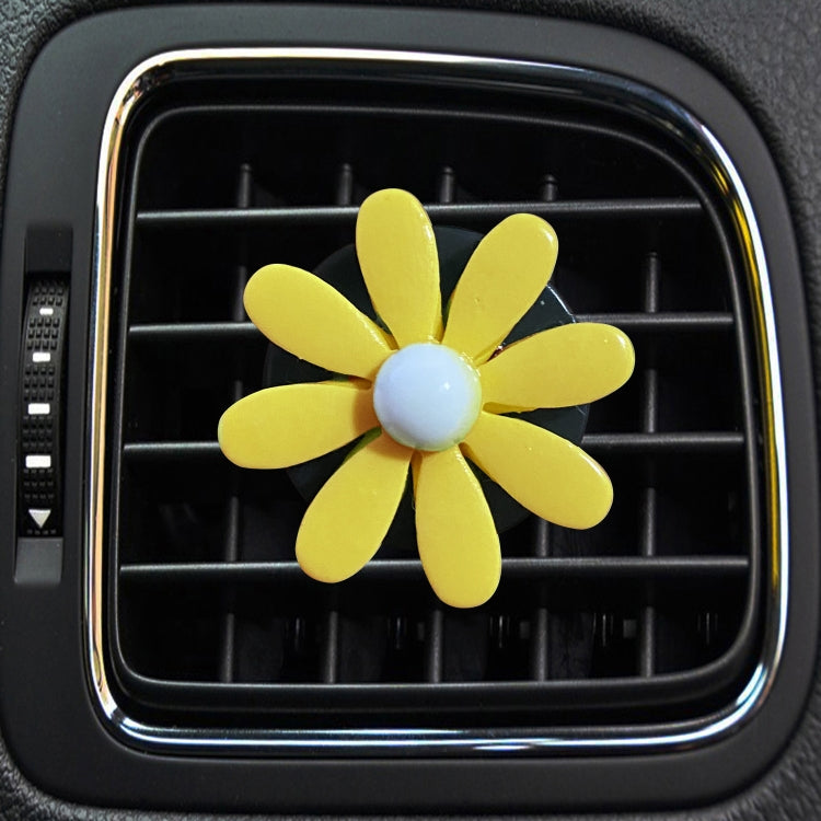 Colorful Daisy Car Decorative Air Vent Aromatherapy Clip, Blue, White, Yellow