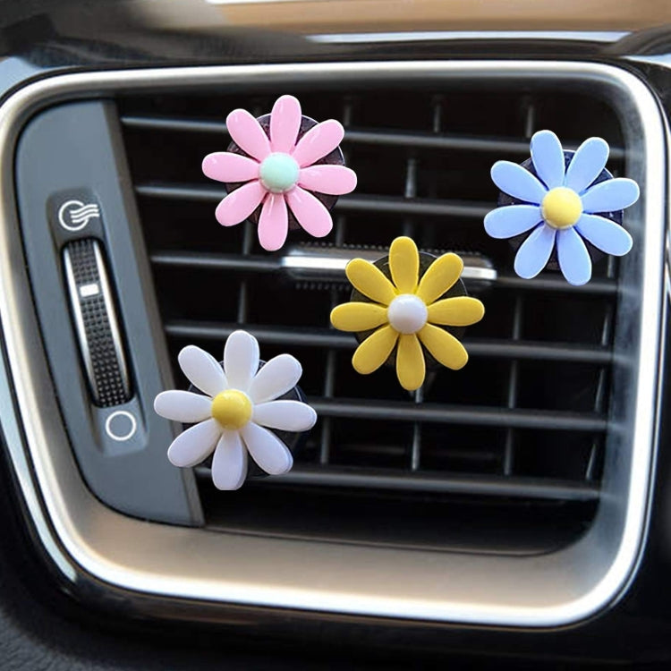 Colorful Daisy Car Decorative Air Vent Aromatherapy Clip, Blue, White, Yellow