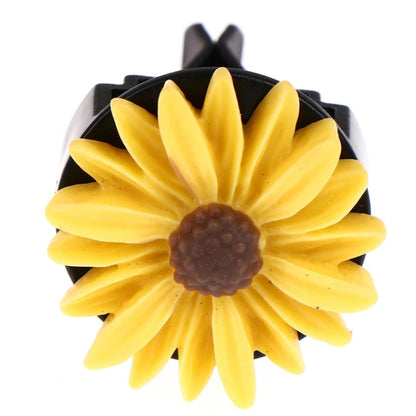 Colorful Resin Daisy Car Air Vent Aromatherapy Decorative Clip, White, Yellow, Red, Blue