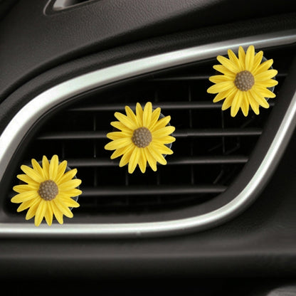 Colorful Resin Daisy Car Air Vent Aromatherapy Decorative Clip, White, Yellow, Red, Blue