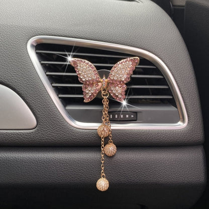 Butterfly Tassel Pearl Diamond Car Air Vent Aromatherapy Clip