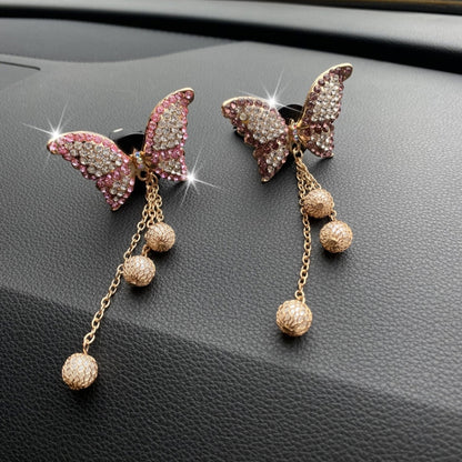 Butterfly Tassel Pearl Diamond Car Air Vent Aromatherapy Clip