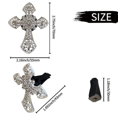 Metal Cross Car Air Outlet Decorative Aromatherapy Clip