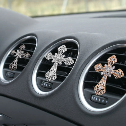 Metal Cross Car Air Outlet Decorative Aromatherapy Clip