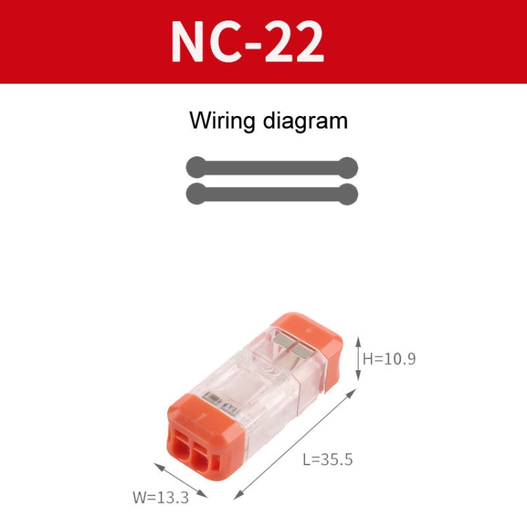 4pcs Direct Insertion Of Quick Terminal Block Wire Connector Clamps, NC-22, NC-33, NC-724, NC-736