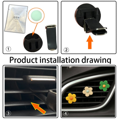 Five-Petal Flower Car Air Vent Aromatherapy Clip, Scented version