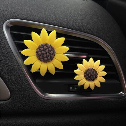 Sunflower Car Air Vent Aromatherapy Decorative Clip, Small Sunflower, Large Sunflower, Small Smile Face, Large Smile Face