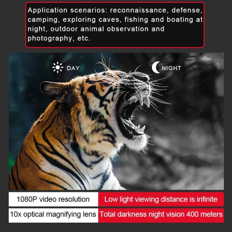 Head-Mounted Night Vision Device Binocular Digital 2.7 Inch Screen Outdoor Infrared Night Vision Telescope, NV8160
