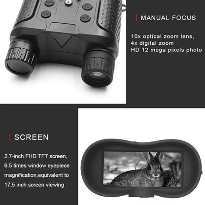 Head-Mounted Night Vision Device Binocular Digital 2.7 Inch Screen Outdoor Infrared Night Vision Telescope, NV8160