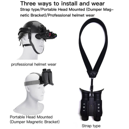 Adjustable Pupil Distance Headset Night Vision Device 3D HD Digital Binoculars Outdoor Infrared Night Vision Telescope, NV8300