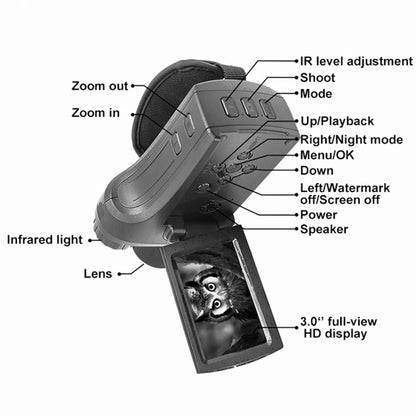Handle HD Digital Reconnament Hunting Safety Monitoring Camera, NV2186