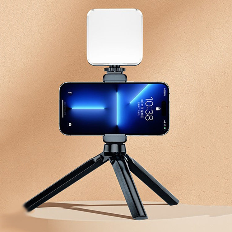 Portable Phone Desktop Live Fill Light Mini Pocket Light Shooting Camera Fill Lamp, Standard White Light, Standard White Light With Tripod+Hot Boot+Clip, Flagship 3 Color, RGB Full Color, RGB Full Color With Hot Boots+Clip...
