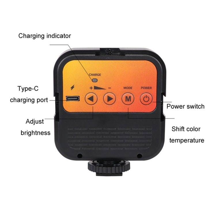 Portable Phone Desktop Live Fill Light Mini Pocket Light Shooting Camera Fill Lamp, Standard White Light, Standard White Light With Tripod+Hot Boot+Clip, Flagship 3 Color, RGB Full Color, RGB Full Color With Hot Boots+Clip...