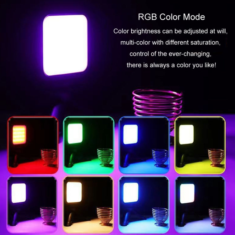 Portable Phone Desktop Live Fill Light Mini Pocket Light Shooting Camera Fill Lamp, Standard White Light, Standard White Light With Tripod+Hot Boot+Clip, Flagship 3 Color, RGB Full Color, RGB Full Color With Hot Boots+Clip...