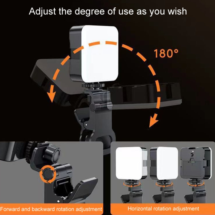 Portable Phone Desktop Live Fill Light Mini Pocket Light Shooting Camera Fill Lamp, Standard White Light, Standard White Light With Tripod+Hot Boot+Clip, Flagship 3 Color, RGB Full Color, RGB Full Color With Hot Boots+Clip...