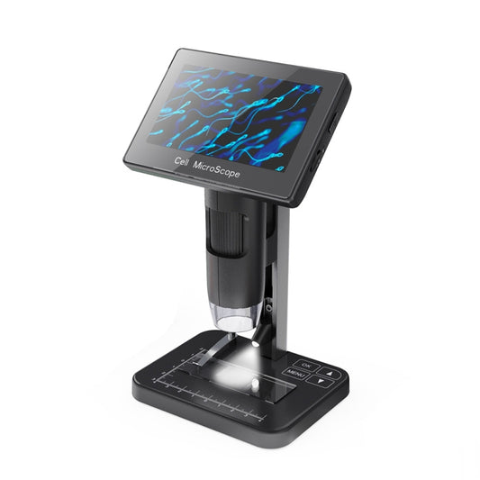 HD Electronic Digital Microscope 5 Inch Screen Touch Key 8000X Biological Cell Electronic Magnifying Glass, MS03