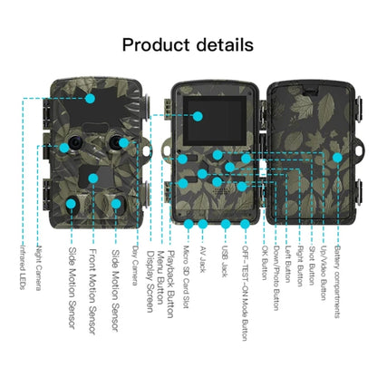 H8201 4K Dual Lens Infrared Camera 32MP HD Night Vision Monitoring Animal Field Outdoor Camera, H8201