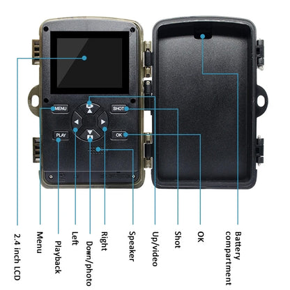 H982 4K Infrared Waterproof Induction Night Vision Monitor Animal HD Outdoor Cameras, H982