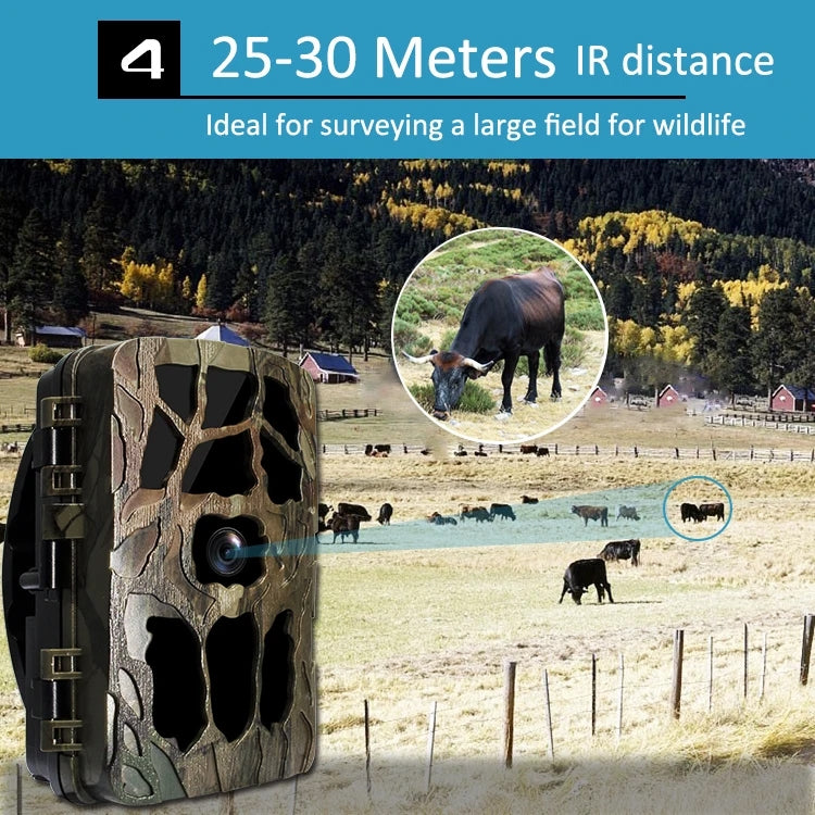 H982 4K Infrared Waterproof Induction Night Vision Monitor Animal HD Outdoor Cameras, H982