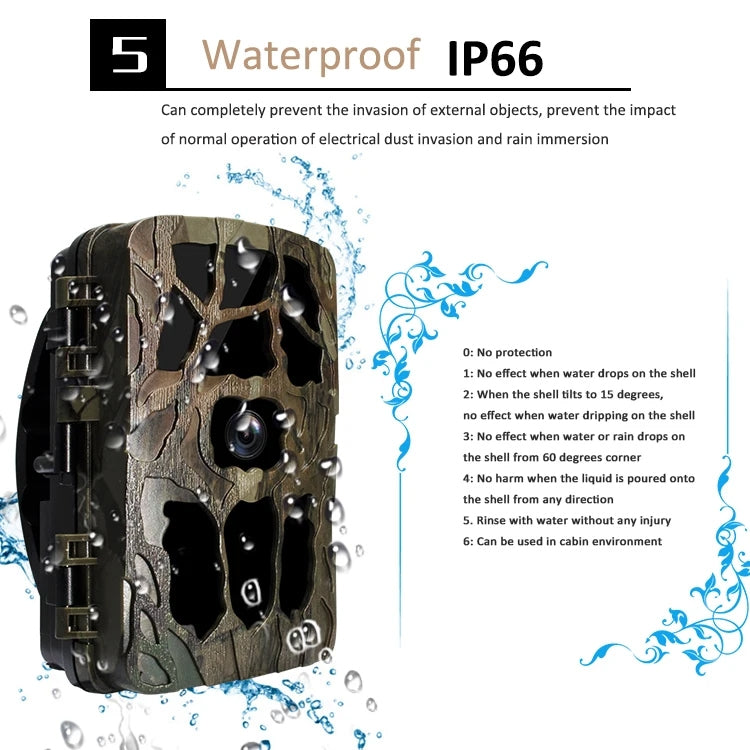 H982 4K Infrared Waterproof Induction Night Vision Monitor Animal HD Outdoor Cameras, H982